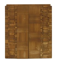 Lot 458 - A Lane walnut block front cabinet