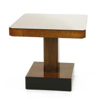 Lot 204 - An Art Deco walnut and mirrored top side table