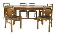 Lot 255 - An Art Deco pollard oak dining table
