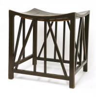 Lot 11 - An oak Thebes stool