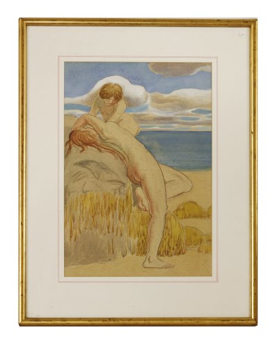 Lot 256 - Attributed to John Robert Pinches (1884-1968)
FIGURES ON A BEACH
Unsigned