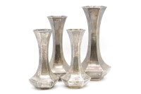 Lot 131 - Four silver spill vases