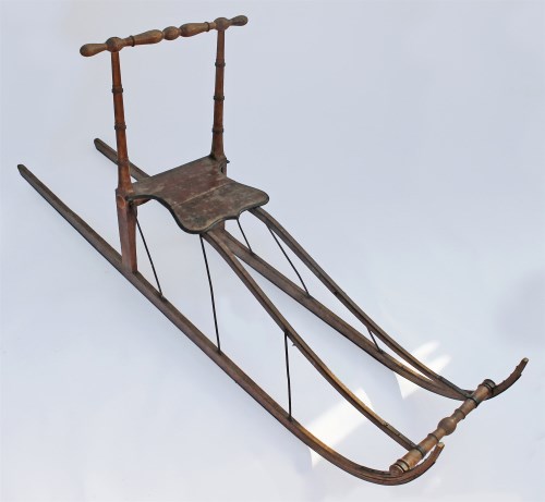 Lot 119 - A WOODEN SLEDGE