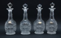 Lot 172 - Four 19th century cut glass decanters