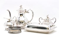 Lot 220 - A silver plated four piece tea set