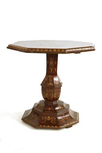 Lot 442 - An Italianate inlaid octagonal centre table