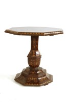Lot 442A - An Italianate inlaid octagonal centre table