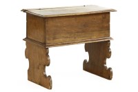 Lot 496 - A 19th century continental walnut bench