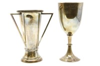 Lot 133 - Two silver sporting trophy cups