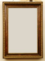 Lot 513 - A 19th century rectangular gilt and simulated rosewood mirror