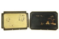 Lot 168 - A Japanese gold fundame lacquer tray