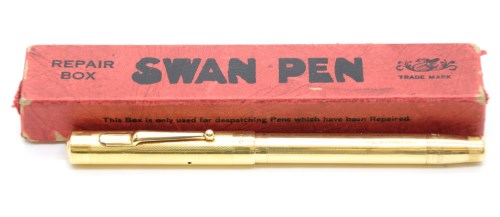 Lot 110 - An 18ct Swan gold fountain pen