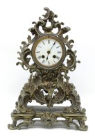 Lot 237 - A rococo style mantle clock