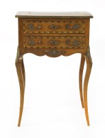 Lot 498 - A French inlaid rosewood petit commode