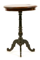 Lot 548 - A 19th century mahogany circular inlaid top occasional table