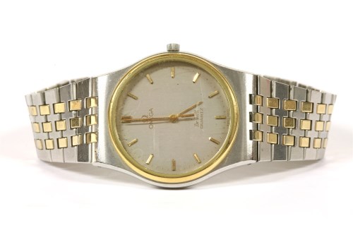 Lot 92 - A gentlemen's bi-colour stainless steel Omega de Ville quartz bracelet watch
