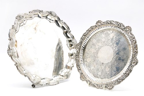 Lot 132 - A late 19th century silver salver