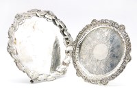 Lot 132A - A late 19th century silver salver