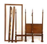 Lot 482 - A 19th century mahogany single four poster bedstead