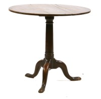 Lot 459 - A George III oak and elm tripod table
