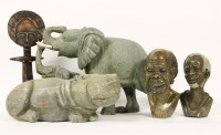 Lot 183 - A collection of African carved items