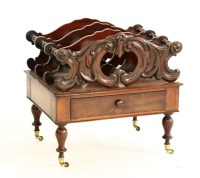 Lot 593 - A Victorian mahogany canterbury