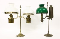 Lot 317 - Two student oil lamps