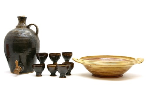 Lot 315 - A set of seven studio pottery goblets