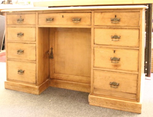 Lot 380 - A Victorian pine desk