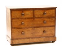 Lot 376 - A Victorian mahogany chest of two short above two long drawers on plinth base