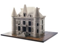Lot 238 - A limestone architectural model of a chateau