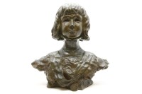 Lot 171 - A late 19th century bronze bust of Joan of Arc