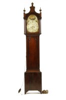 Lot 574 - A George III oak and mahogany eight day longcase clock