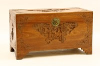 Lot 538 - An early 20th century carved camphorwood blanket box