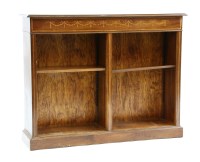 Lot 503 - An inlaid mahogany dwarf open bookcase