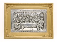 Lot 329A - A polished steel plaque depicting the last supper
34cm x 55cm