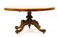 Lot 542 - A Victorian burr walnut loo table