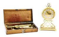 Lot 154 - A H. Wright of London 19th century mahogany cased brass and bone enema set