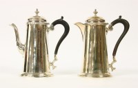 Lot 115 - A silver coffee pot and hot water jug