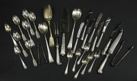Lot 74 - Various silver and white metal flatware