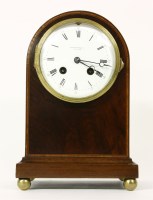 Lot 294 - An Edwardian strung mahogany mantel clock