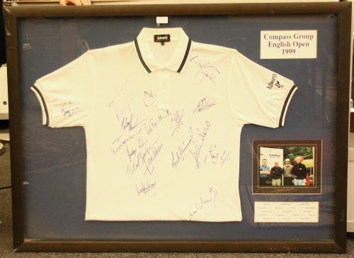 Lot 331 - Golf memorabilia: a signed polo shirt from the 1999 Compass Group English Open