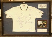 Lot 331A - Golf memorabilia: a signed polo shirt from the 1999 Compass Group English Open