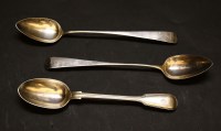 Lot 82 - A pair of Scottish old English pattern silver basting spoons