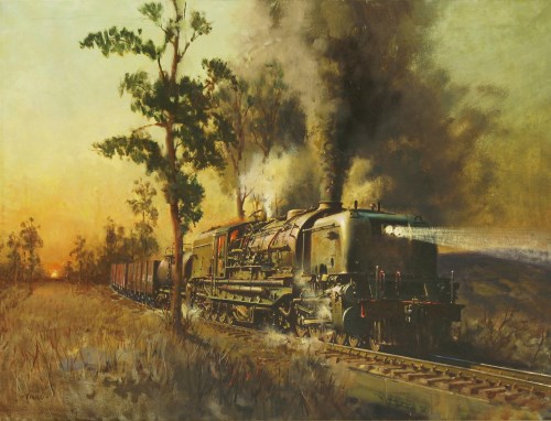 Lot 106 - Terence Cuneo (1907-1996)
'FREIGHT EAST FROM PIETERMARITZBURG'