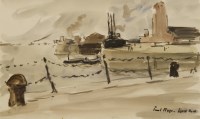 Lot 126 - Paul Maze (1887-1979)
LIVERPOOL DOCKS
Signed and inscribed l.r.