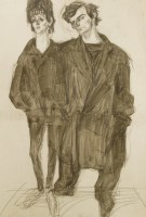 Lot 142 - Feliks Topolski RA (1907-1989)
'MR AND MRS WILSHAW'
Pencil and grey wash
75 x 53cm

*Artist's Resale Right may apply to this lot.