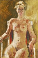Lot 71 - Peter Collins (b.1935)
SEATED NUDE
Signed and dated '83 l.l.