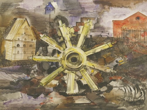 Lot 4 - Michael Rothenstein RA (1908-1993)
'THE YELLOW WHEEL'
Signed and dated 1942 u.r.