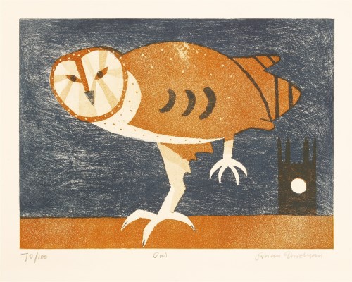 Lot 15 - Julian Trevelyan RA (1910-1988)
OWL (TURNER 218)
Etching with aquatint printed in colours